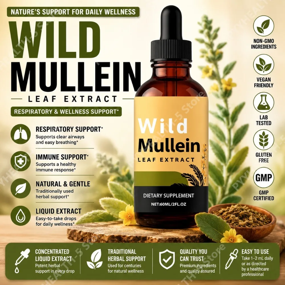 Wild Mullein Leaf Drops with G - Herbal And Wellness review and price