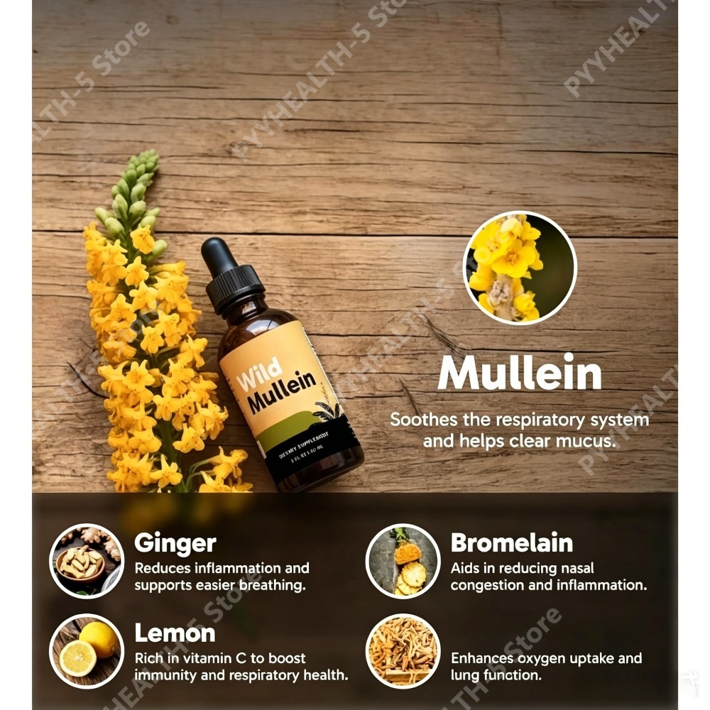Wild Mullein Leaf Drops with G - Herbal And Wellness review and price