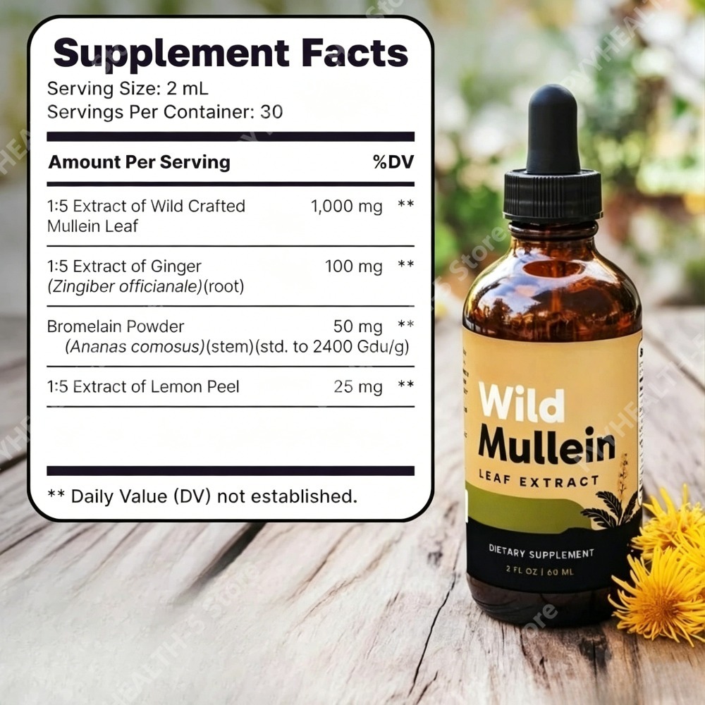 Wild Mullein Leaf Drops with G - Herbal And Wellness review and price