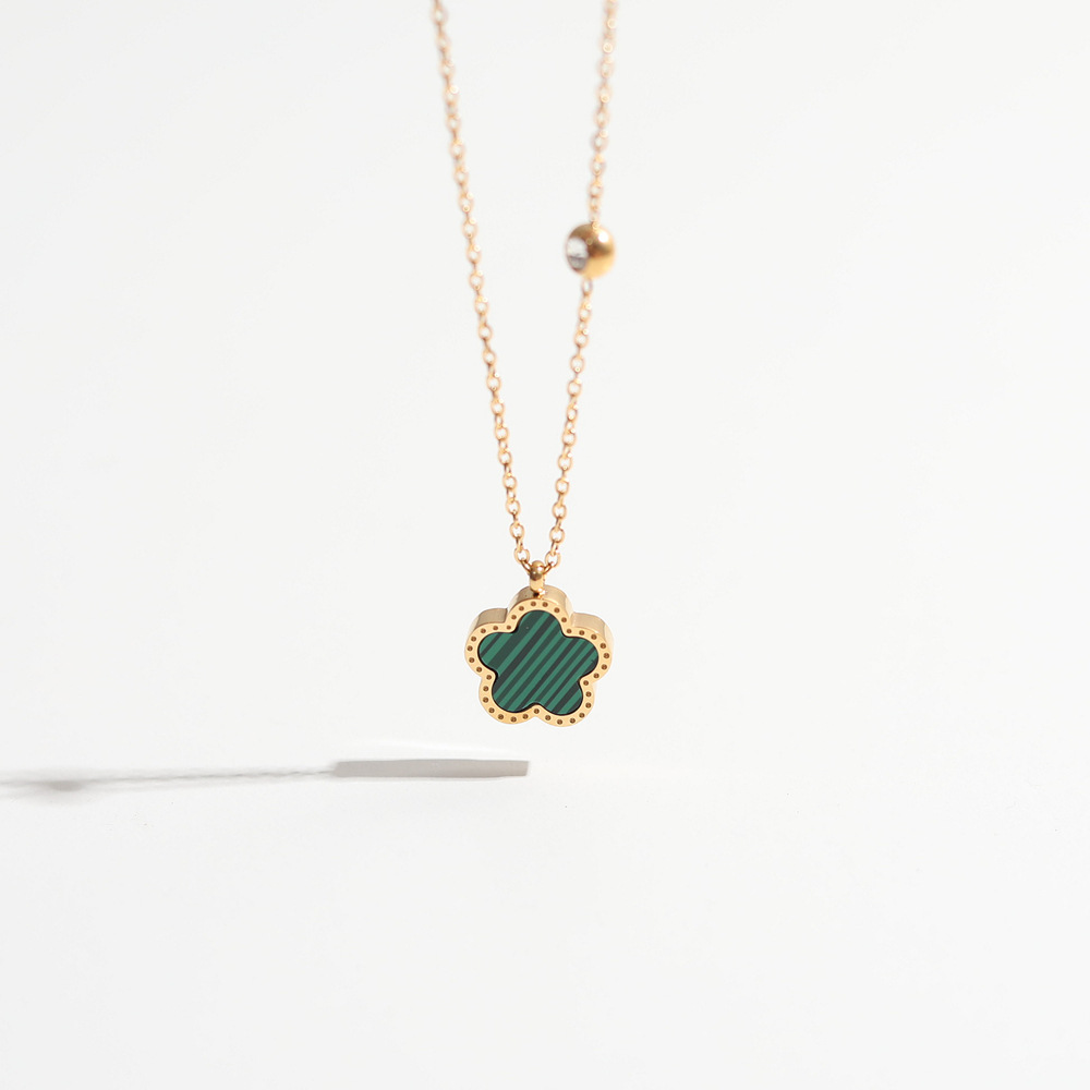 Stainless Steel 18K Gold Plate - Red Clover Flower review and price