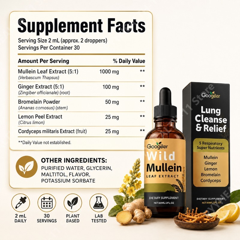 Mullein Liquid Drops Herbal Bl - Herbal And Wellness review and price