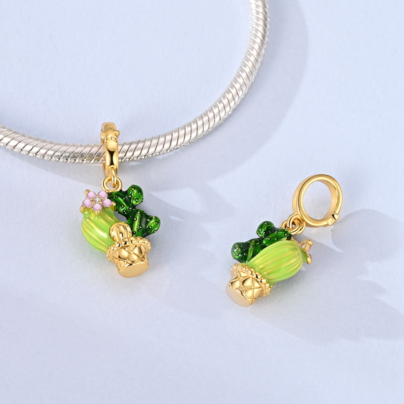 New 925 Sterling Silver Green  - Red Clover Flower review and price