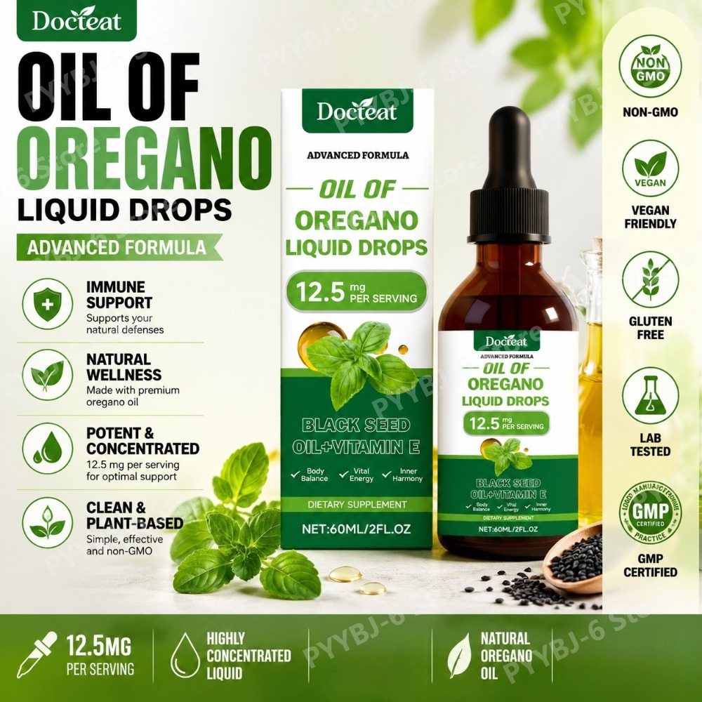 Oregano Oil Liquid Drops 60ml  - Herbal And Wellness review and price